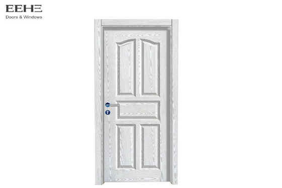Flat Carving Pattern PVC Coated Wooden Doors For House Low Maintenance