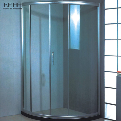 Frameless Safety Tempered Glass Shower Enclosure With Four Wheel Rollers