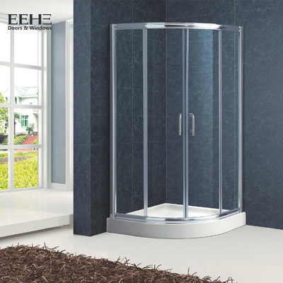 Polished Full Tempered Glass Shower Enclosure For Bath Good Insulating Properties