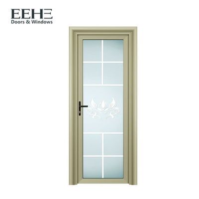 Frosted Glass Aluminium Swing Door For House Bathroom Weather Resistance